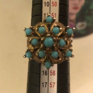 Vintage Sterling silver Persian turquoise ring
